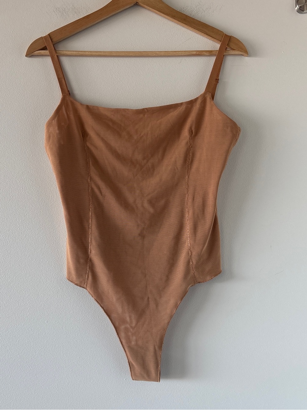 NWT Oh Polly Nude Mesh Bodysuit